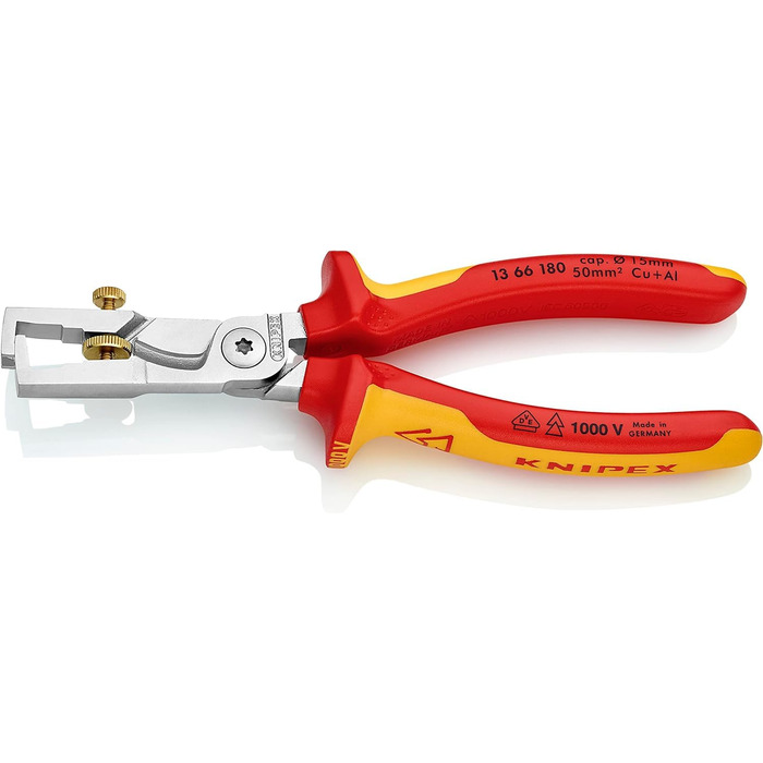 Стрипер KNIPEX StriX зі спеціальними ножицями для кабелю, 13 66 180 SB