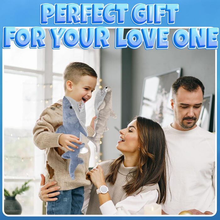 Плюшевий набір акул Bedwina, мако та акула-молот, 35х33 см