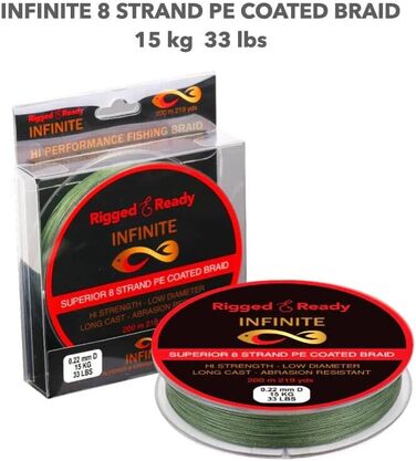 Підготовлена та готова Infinite Hi-Performance Fishing Braid від 10 до 66 фунтів від 4,5 до 30 кг волосіні з поліетиленовим покриттям 200 м. Плетений, 8 ниток, малий діаметр, не розтягується, довгий закид, швидко тоне.