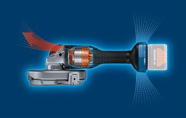 Акумуляторна кутова шліфувальна машина Bosch Professional BITURBO GWS 18V-180 P (диск Ø 180 мм, глибина різання 230 мм, захисний в