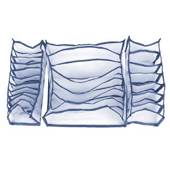 Складана коробка для зберігання білизни, органайзер для бюстгальтерів, роздільник для шкарпеток, чудовий комплект для шафи, легка, практична, для домашнього зберігання (сіра)