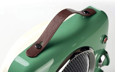 Тепловентиляторний обігрівач, холод та тепло, регульований термостат, ручка для перенесення, 2000 Вт, зелений, 808 Vintage