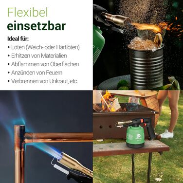 Паяльна лампа з 5 газовими балончиками по 190 г з п&39єзорозпалом. Газовий пальник з балончиком. Пальник Бунзена. Майстерський газовий паяльник. Пальник. Паяльна лампа з полум&39ям. Газова паяльна лампа. Кухонний пальник Бунзена. Паяльник з 5 газовими бал