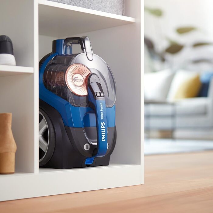 Безмішковий пилосос (900 Вт, об'єм для пилу 2 л, додаткова турбо-насадка для шерсті домашніх тварин) синій/чорний, 9745/09 PowerPr