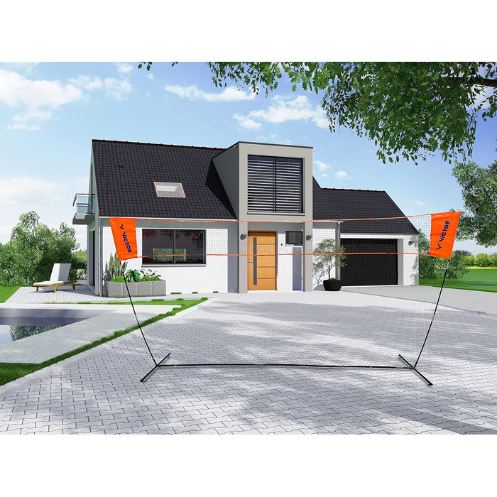 Сітка для бадмінтону Victor Easy - багатофункціональна сітка для вулиці з регульованою висотою, 350 * 155 Easy Net