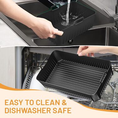 Аксесуари для силіконової форми для фритюрниці viriech для Ninja AF500, 3 шт. и аксесуарів для аерофритюрниці Багаторазові двозонні аксесуари для фритюрниці Ninja 500 Airfryer