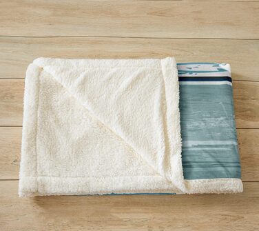 Плед Tbrand Anchor 130x150 см, морська тематична ковдра, вінтажна, зношена, вивітрена, сільська, м&39яка ковдра, розкішна фланелева флісова ковдра, бірюзовий колір, синій