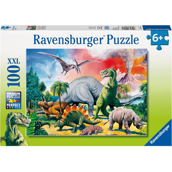 Дитячий пазл Ravensburger 10957-10957 Дино Пазл для дітей від 6 років, 100 елементів у форматі XXL, іграшка динозавр