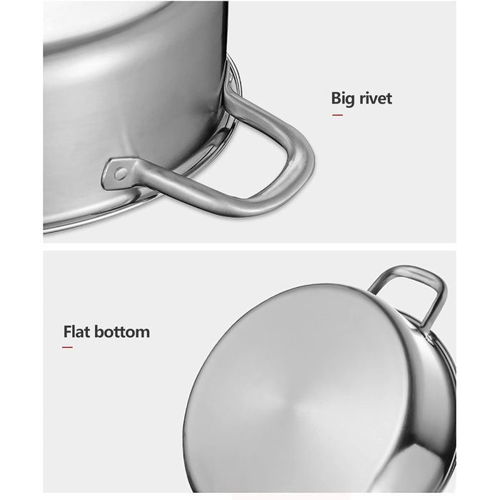 З нержавіючої сталі з роздільником Окремий гарячий горщик з роздільником для домашнього ресторану 28см