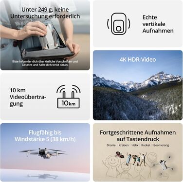 Легкий і складаний міні-дрон з камерою, відео 4K HDR, час польоту 38 хвилин, дистанційне керування, справжні вертикальні знімки та