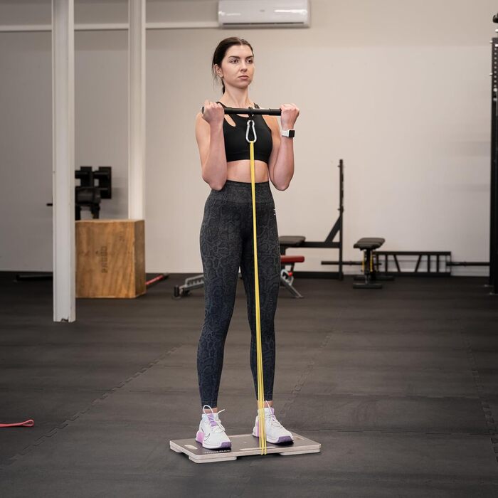 Тренувальна платформа Whiteoak еспандери та ізометрична тренажерна станція X3 в одному з протиковзкою опорною пластиною для домашнього використання Домашнє обладнання для тренувань Тренувальна платформа Solo