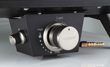 Газова піч для піци Cozze на відкритому повітрі - швидко та легко, ідеально підходить для піци Ø34 см, електронне запалювання, двошарова термостійка тип, 17'