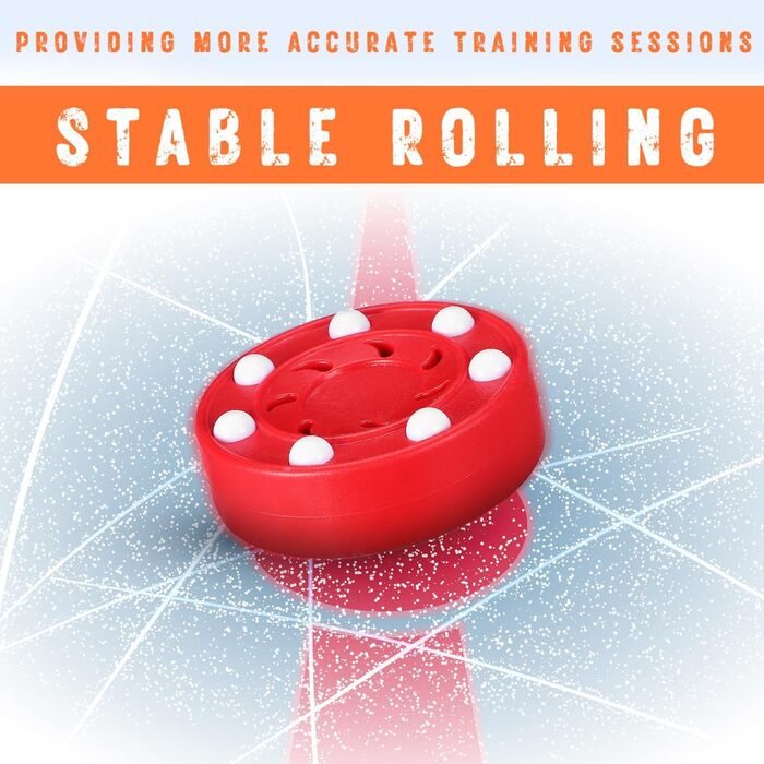 Набір із 6 хокейних шайб BESPORTBLE вуличні хокейні шайби з ABS-пластику для тренувань з хокею в приміщенні/на вулиці, роликового хокею барвисті та нековзні для дітей та дорослих