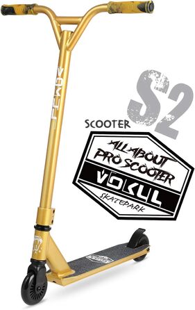 Самокат VOKUL TRII S2 Pro Stunt Scooter - самокат для трюків у стилі фрістайл з колесами 100 мм - з хромолієвим кермом, що обертає