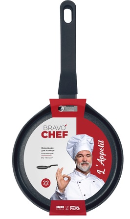 Сковорода Bravo Chef L'Appetit 22 см, для млинців (6913178)