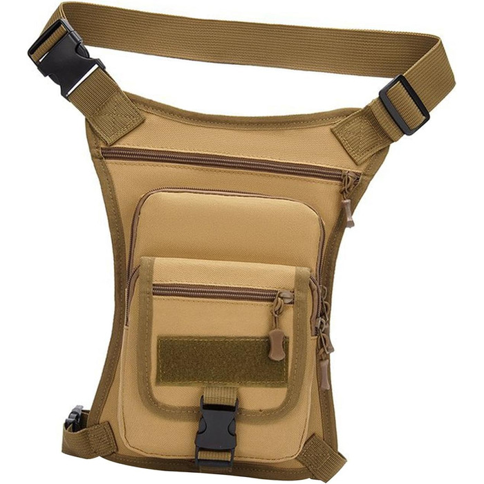 Поясна сумка Fenteer, сумка для відпочинку, регульована сумка, водонепроникна сумка для ніг, сумка для риболовлі для подорожей на природі, для дорослих, хакі