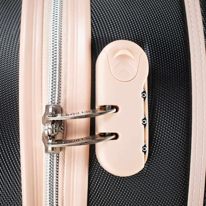 Валіза Semi Line 24' (M) Black/Pink Cream (T5671-3)