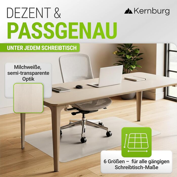 Захисний килимок для офісних стільців прозорий килимок для ламінату, паркету та плитки нековзний, шумопоглинальний, ідеально підходить для домашнього офісу (90 x 120 см)