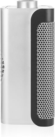 Електричний керамічний вентилятор-обігрівач Tristar - 3 регульовані рівні потужності/регульований термостат/функція вентилятора, KA-5064, чорний, сріблястий вентилятор-обігрівач (настільний)