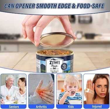 Консервний нож BUDOCI Електричний, акумуляторний консервний нож без гострих країв, зі змінною ріжучою головкою Автоматичний відкривач для банок для кухарів, людей похилого віку, молоді, дітей, артритних рук