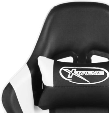 Геймерське крісло, обертове крісло, біле, ПВХ