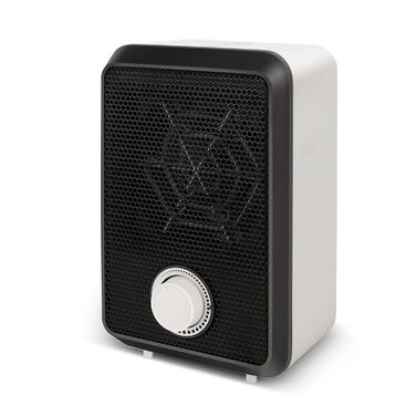 Міні-вентиляторний обігрівач 600 Вт, компактний електричний радіатор, захист від перегріву та перекидання, настільний обігрівач з термостатом, вогнестійкий матеріал V0, тихий мідний двигун, для столу/офісу/домашнього офісу (&lt10 м)