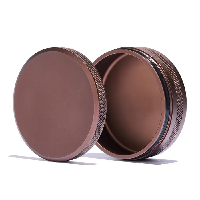 Контейнер для снюсу преміум-класу XL Водонепроникний, надзвичайно великий відсік без кишені для використаного мішечка, елегантний та міцний обідок Розкішний металевий контейнер для снюсу та мішечків 4 кольори, що налаштовуються (коньячний - коричневий) Ко