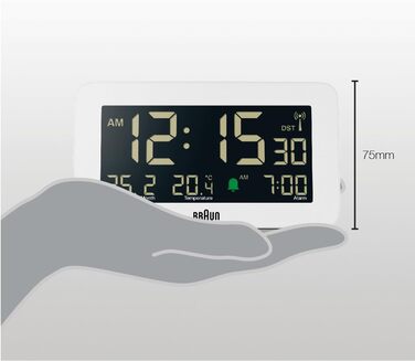 Цифровий будильник Braun Clock BC10W-DCF