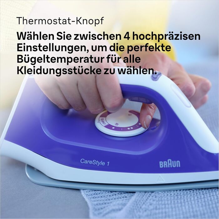 Парова прасувальна станція Braun CareStyle 1 IS 1014 VI, підошва SuperCeramic, 3 налаштування термостата, функція вертикального ві