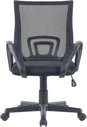 Офісний стілець CLP Genius I, стілець з регульованою висотою та сітчастим чохлом, колір чорний, сучасний