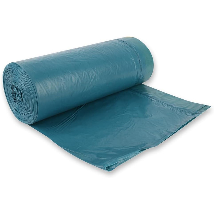 Сміттєві пакети HygoClean 150x120 л зі шнурком, стійкі до розриву сині сміттєві пакети з переробленого LDPE, надзвичайно міцні сміттєві пакети приблизно 45 мкм, сині пакети 100 x 70 см для сміттєвих баків, 150 великих пакетів для листя в рулоні (ука, упак
