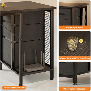 Комп&39ютерний стіл Coleshome з 6 шухлядами, 160x52 см, ПК стіл з полицями для домашнього офісу, чорний Чорний 160x52 см