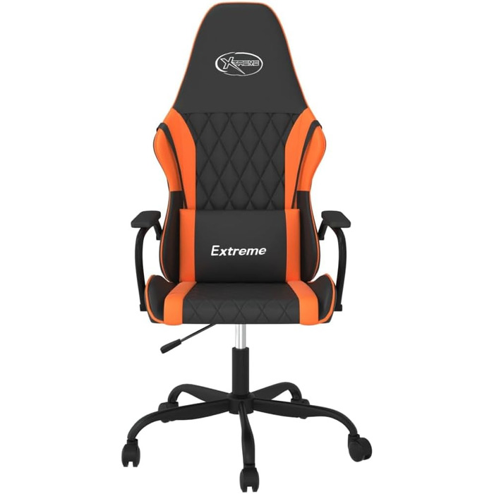 Ігрове крісло INLIFE чорно-помаранчеве зі штучної шкіри, Меблі, Крісла, Ігрові крісла, Помаранчеве, 15,15 кг, 3143781