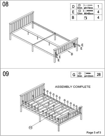 Ліжко Aspire Beds Atlantic Solid Timeless White Wooden Bed - елегантний дизайн Shaker, високоякісні матеріали, легке складання, універсальне, міцне, 200Д x 140Ш x 82В, біле