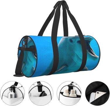 Дорожня сумка Щасливий Дельфін великої місткості, легка та міцна, ідеальний подарунок для подорожей, відпустки, ділових поїздок та іншого, Щасливий Дельфін, універсальний розмір