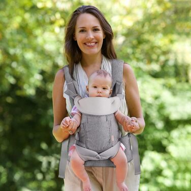Переноска-переноска GAGAKU для малюків від 0 до 36 місяців, легко носити обличчям до обличчя вперед і на спині для дітей - сіра