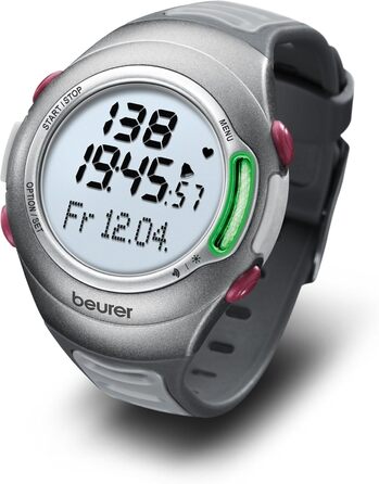 Пульсометр Beurer PM 70, вимірювання серцевого ритму, управління часом, водонепроникний, кріплення для велосипеда та інтерфейс для ПК, тест фізичної підготовки