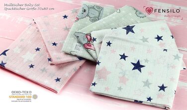 Муслінові серветки - муслінові пелюшки - упаковка 6 70x80 см - тканинні пелюшки, ЗРОБЛЕНІ В ЄС, перевірені на вміст шкідливих речо