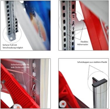 Стійка для ящиків для напоїв та шин PROREGAL CHIEMSEE TIRE, виготовлена в Німеччині ВxШxГ 200x136x43,5 см 6 ящиків 4 шини Оцинкована Стійка для ящиків для напоїв, підставка для шин, гаражна стійка, підвальна стійка для 6 ящиків та 4 шин (широка), оцинкова
