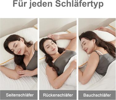 Подушка 40x80 см (комплект з 2 шт.), подушка з піни з ефектом пам&39яті - наповнювач для сну, регульована по висоті подушка з блискавкою, знімна/пральна наволочка 40 x 80 см 2