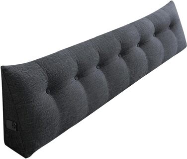 Трикутна опорна подушка, подушка для спини, подушка для голови, подушка для читання, подушка для узголів&39я, поперекова подушка в кутку, 200 * 50 * 20 см - Diva Grey 200 X 50 X 20 см, Diva, Сірий