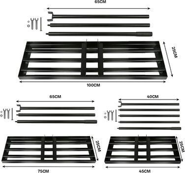 Граблі-рівняч для газону з нержавіючої сталі, з покращеним різьбовим зєднанням для запобігання розхитуванню, з ергономічною регульованою ручкою 2м, для вирівнювання ґрунту, землі, догляду за газоном та ландшафтного дизайну 45x25см