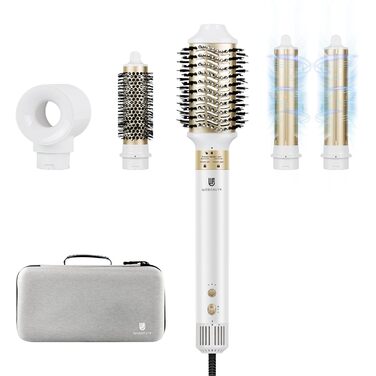 В 1 стайлер і фен-щітка, 110 000 об/хв високошвидкісний фен з негативним іоном, швидке висихання, набір щіток гарячого повітря з а