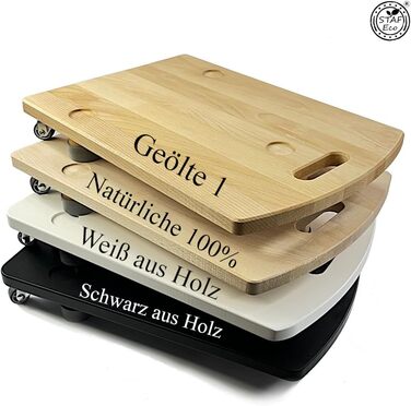 Розсувна дошка для роликової дошки Thermomix TM5 TM6 слайдер без зусиль переміщається та надійно тримається (чорна з дерева)