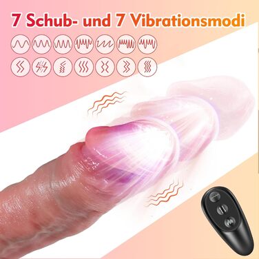 Реалістичний фалоімітатор-вібратор, секс-іграшка для жінок - підігрітий анальний фалоімітатор із 7 режимами тяги та вібрацією для жінок, реалістичні вібратори, хвіст фалоімітатора для жінок, вібратор для пеніса, секс-іграшка для жінок