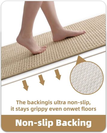 КОЛІР ТА ГЕОМЕТРІЯ Нековзні килимки для ванної, що миються, 40x60 см, абсорбуючі килимки для ванної з шенілу, килимок для ванної кімнати, що швидко висихає, м&39який, хакі, хакі 40x60 см