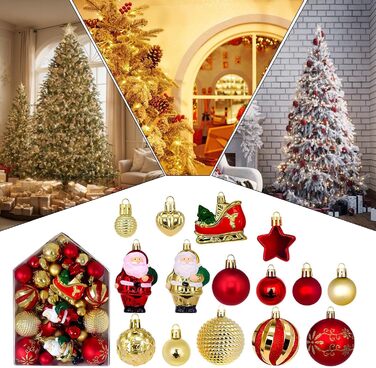 Набір ялинкових кульок 72 шт Generic