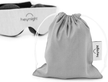 Маска для сну Heynight Sleep Mask 100 комфорт, затемнення корисний аксесуар з бавовни Виготовлено в Італії з посиленою еластичною стрічкою, регулюється