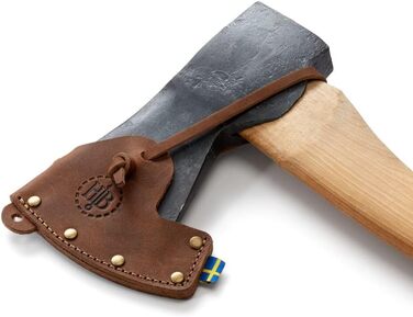 Сокира кувалда EKELUND 510мм Hultafors Виготовлена в Швеції 1210г Преміальна сокира з ручкою з гікорі Скандинавська заточка У комплекті шкіряний захист леза 841710