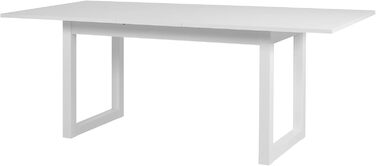 Білий обідній стіл Кухонний стіл Функціональний стіл Розсувний приблизно до 200 см, 003207 Denver 50